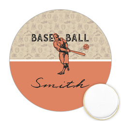 Retro Baseball Printed Cookie Topper - 2.5" (Personalized)