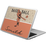 Retro Baseball Laptop Skin - Custom Sized w/ Name or Text