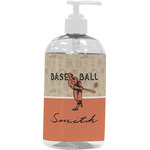 Retro Baseball Plastic Soap / Lotion Dispenser (16 oz - Large - White) (Personalized)