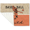 Retro Baseball Linen Placemat - Folded Corner (single side)