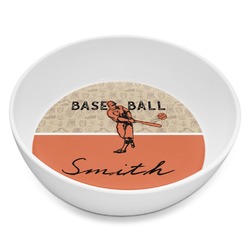 Retro Baseball Melamine Bowl - 8 oz (Personalized)