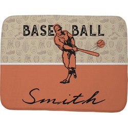 Retro Baseball Memory Foam Bath Mat - 48"x36" (Personalized)