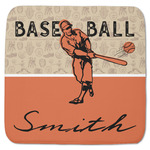 Retro Baseball Memory Foam Bath Mat - 48"x48" (Personalized)