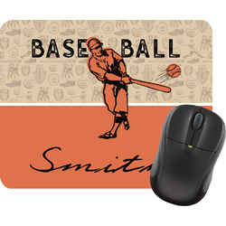 Retro Baseball Rectangular Mouse Pad (Personalized)