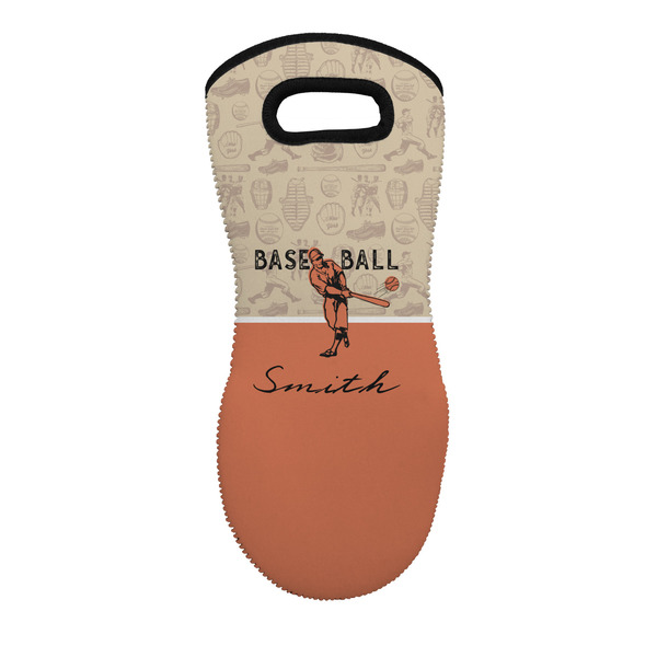 Custom Retro Baseball Neoprene Oven Mitt - Single w/ Name or Text