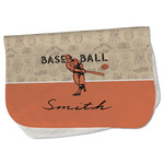 Retro Baseball Burp Cloth - Fleece w/ Name or Text