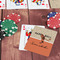 Retro Baseball On Table with Poker Chips