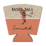 Retro Baseball Party Cup Sleeve - with Bottom (Personalized)