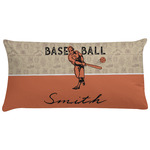 Retro Baseball Pillow Case - King w/ Name or Text