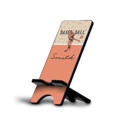 Retro Baseball Cell Phone Stand (Large) (Personalized)