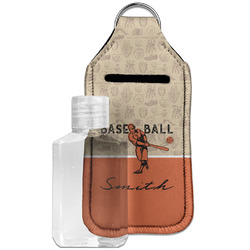 Retro Baseball Hand Sanitizer & Keychain Holder - Large (Personalized)