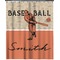 Retro Baseball Shower Curtain 70x90