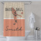 Retro Baseball Shower Curtain Lifestyle