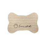 Retro Baseball Bone Shaped Dog Food Mat (Small) (Personalized)