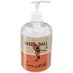 Retro Baseball Acrylic Soap & Lotion Bottle (Personalized)