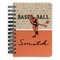 Retro Baseball Spiral Journal Small - Front View