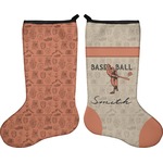 Retro Baseball Holiday Stocking - Double-Sided - Neoprene (Personalized)