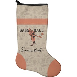 Retro Baseball Holiday Stocking - Single-Sided - Neoprene (Personalized)