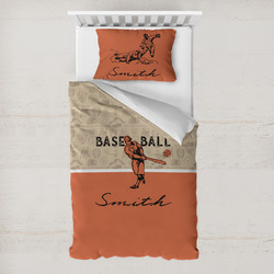 Retro Baseball Toddler Bedding Set - With Pillowcase (Personalized)