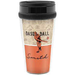 Retro Baseball Acrylic Travel Mug without Handle (Personalized)
