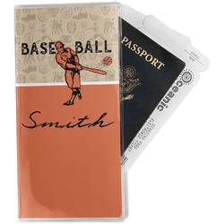 Retro Baseball Travel Document Holder