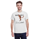 Retro Baseball T-Shirt - White - XL (Personalized)