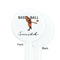 Retro Baseball White Plastic 7" Stir Stick - Single Sided - Round - Front & Back