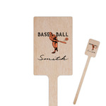 Retro Baseball Rectangle Wooden Stir Sticks (Personalized)