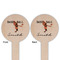 Retro Baseball Wooden 6" Food Pick - Round - Double Sided - Front & Back