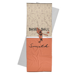 Retro Baseball Yoga Mat Towel (Personalized)