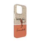 Retro Baseball iPhone Case - Plastic - iPhone 13 Mini (Personalized)