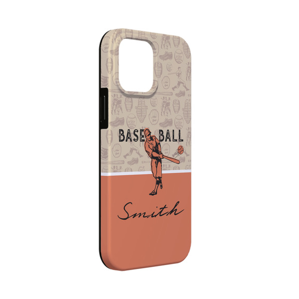 Custom Retro Baseball iPhone Case - Rubber Lined - iPhone 13 Mini (Personalized)