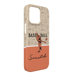 Retro Baseball iPhone Case - Plastic - iPhone 13 Pro Max (Personalized)