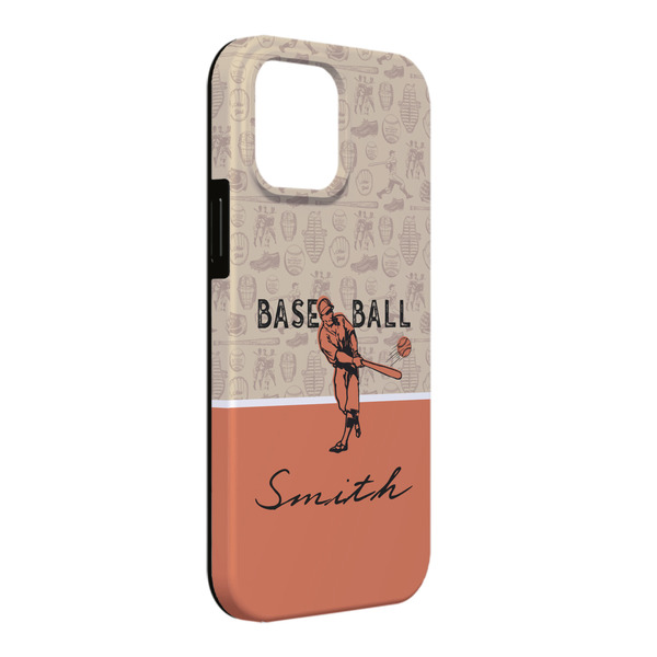 Custom Retro Baseball iPhone Case - Rubber Lined - iPhone 13 Pro Max (Personalized)