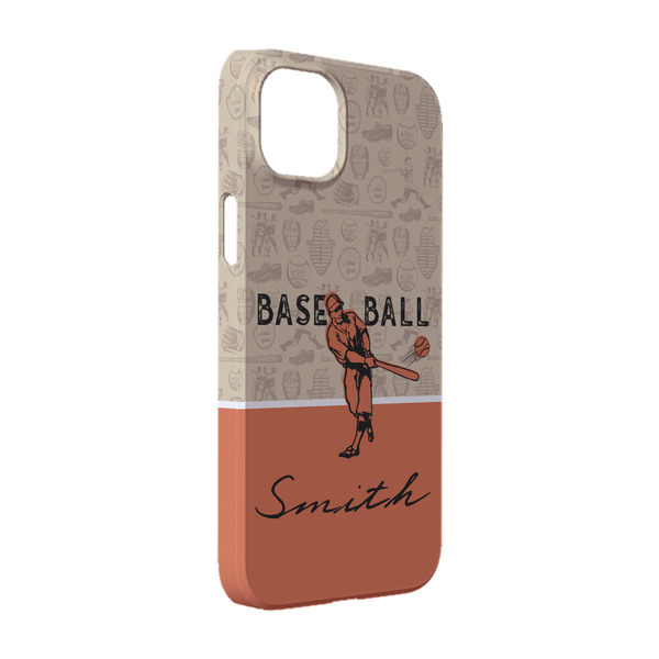 Custom Retro Baseball iPhone Case - Plastic - iPhone 14 Pro (Personalized)