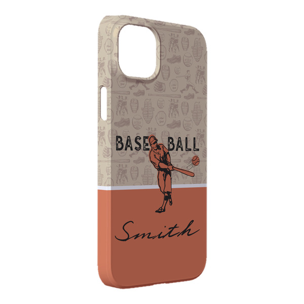 Custom Retro Baseball iPhone Case - Plastic - iPhone 14 Pro Max (Personalized)