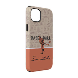 Retro Baseball iPhone Case - Rubber Lined - iPhone 14 Pro (Personalized)