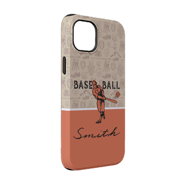 Custom Retro Baseball iPhone Case - Rubber Lined - iPhone 14 (Personalized)