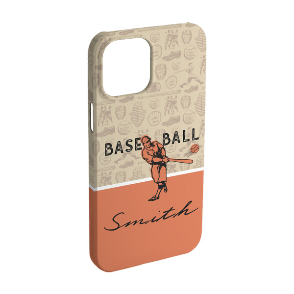 Custom Retro Baseball iPhone Case - Plastic - iPhone 15 (Personalized)