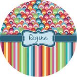 Retro Scales & Stripes Multipurpose Round Labels - 1" (Personalized)