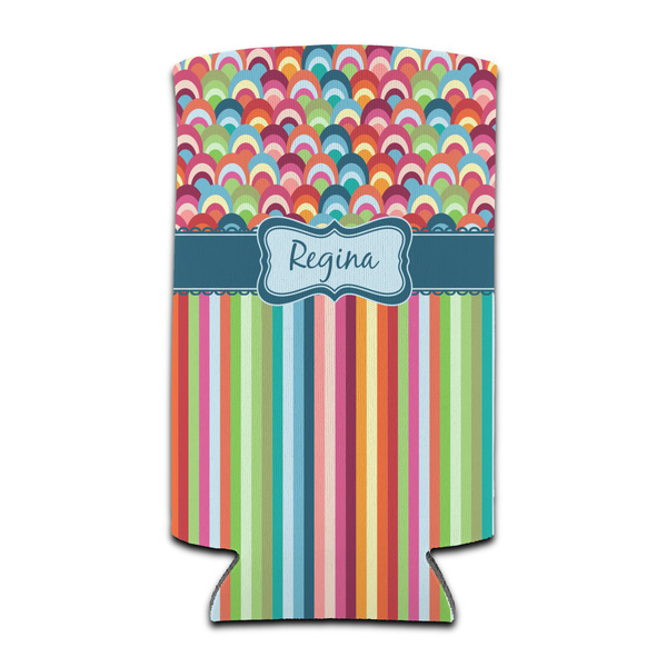 Custom Retro Scales & Stripes Can Cooler (tall 12 oz) (Personalized)