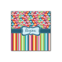 Retro Scales & Stripes Wood Print - 12x12 (Personalized)