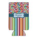 Retro Scales & Stripes Can Cooler (16 oz) (Personalized)