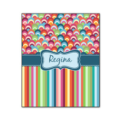 Retro Scales & Stripes Wood Print - 20x24 (Personalized)