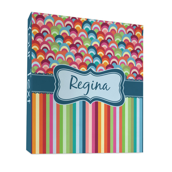 Custom Retro Scales & Stripes 3 Ring Binder - Full Wrap - 1" (Personalized)