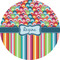 Retro Scales & Stripes 5" Multipurpose Round Label - Single Sticker