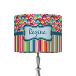 Retro Scales & Stripes 8" Drum Lamp Shade - Fabric (Personalized)