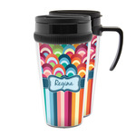 Retro Scales & Stripes Acrylic Travel Mug (Personalized)