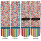 Retro Scales & Stripes Adult Crew Socks - Double Pair - Front and Back - Apvl