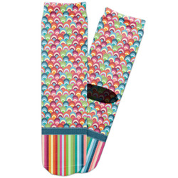 Retro Scales & Stripes Adult Crew Socks